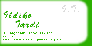 ildiko tardi business card